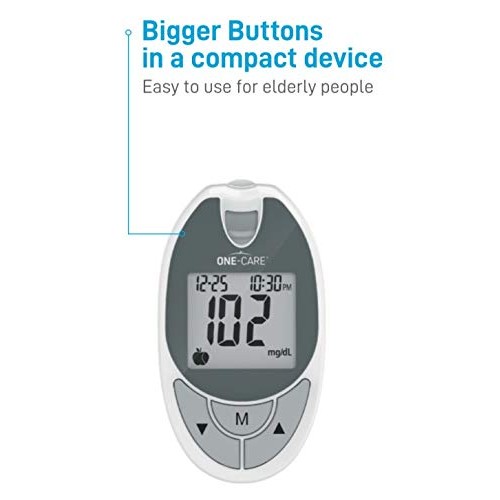 ONE-CARE™ Diabetes Testing Kit: Blood Glucose Monitor System with Blood Sugar...