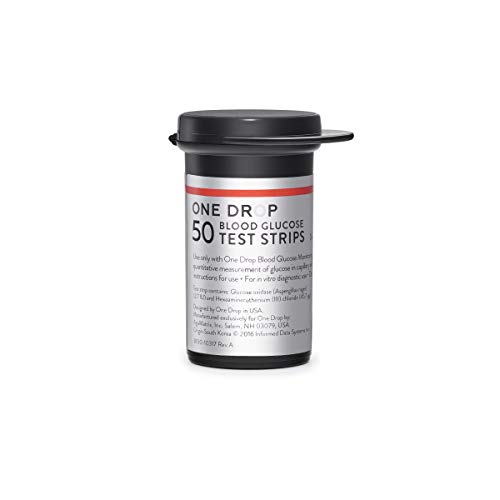 One Drop Glucose Test Strips (50 Count)—Compatible with One Drop Glucose Mete...