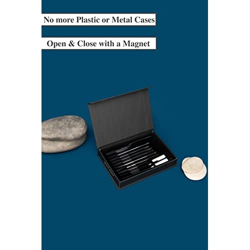 OneMoonCare 12pc Ear Wax Removal Tool kit & Magnetic Case w/Accessories - 2 B...