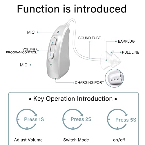 Onebridge Hearing aids, Upgraded Rechargeable Hearing Aids for Seniors, Sound...