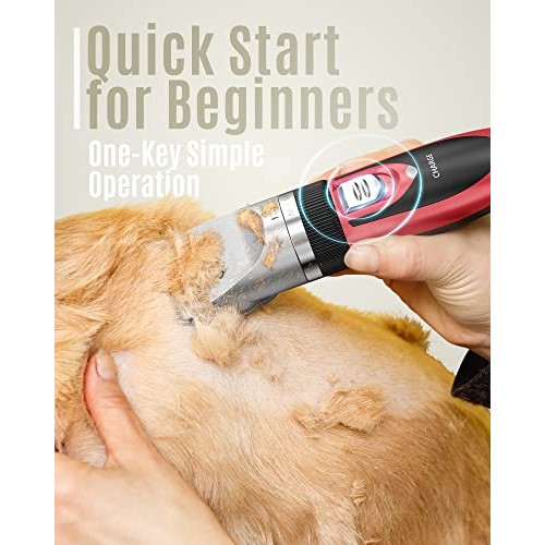 oneisall Dog Shaver Clippers Low Noise Rechargeable Cordless Electric Quiet H...