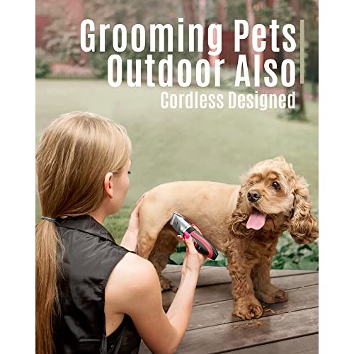 oneisall Dog Shaver Clippers Low Noise Rechargeable Cordless Electric Quiet H...