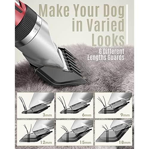 oneisall Dog Shaver Clippers Low Noise Rechargeable Cordless Electric Quiet H...