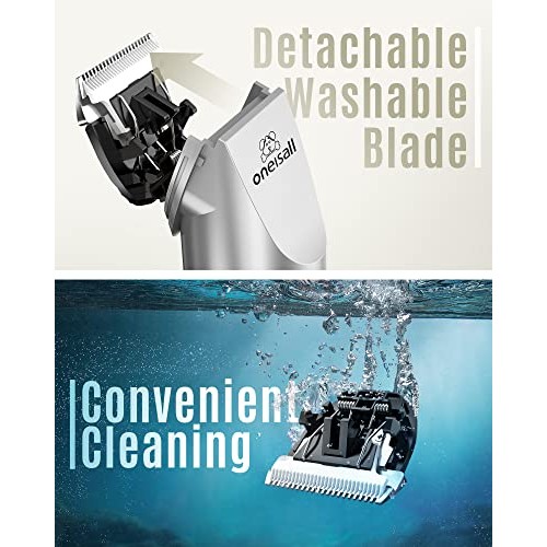 oneisall Dog Shaver Clippers Low Noise Rechargeable Cordless Electric Quiet H...