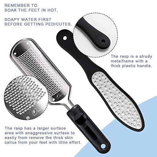 Oneleaf 2PCS Professional Pedicure Rasp Foot File Cracked Skin Corns Callus R...