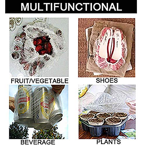 Shower Cap Disposable,100 Pcs Plastic Waterproof Clear Shower Caps, Multi-Pur...