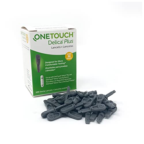 OneTouch Delica Plus Lancets for Diabetes Testing | Fine 30 Gauge Lancets for...