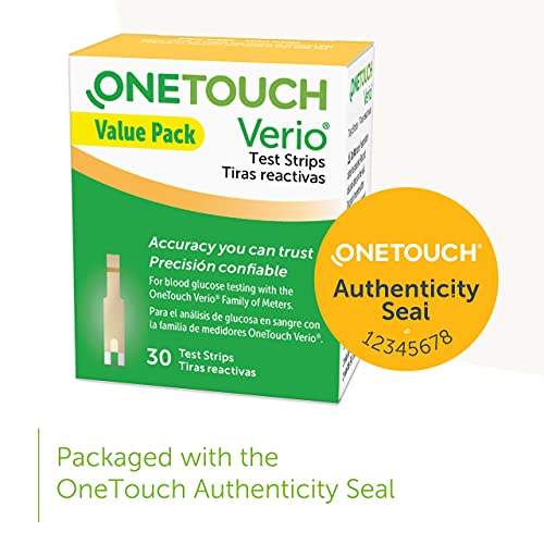 OneTouch Verio Diabetes Test Strips Value Pack - 30 Count (3 Pack)
