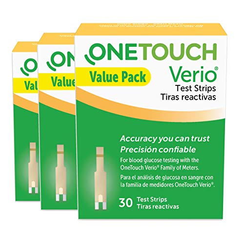 OneTouch Verio Diabetes Test Strips Value Pack - 30 Count (3 Pack)