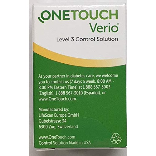 OneTouch Verio Level 3 (Mid) Control Solution - 1 vial, Pack of 2