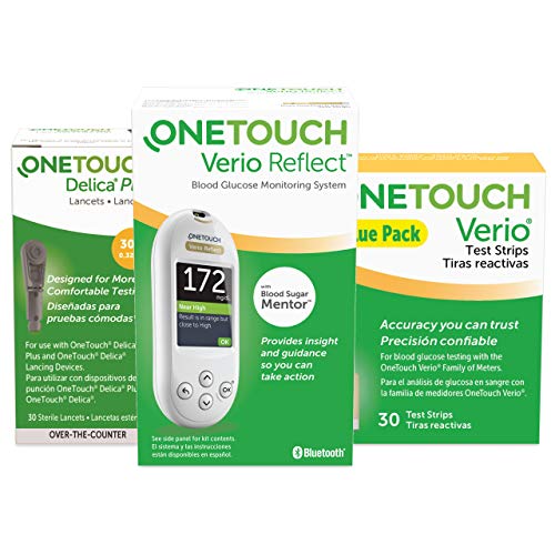 ONETOUCH Verio Reflect Blood Glucose Test Kit includes Meter, Test Strips and...