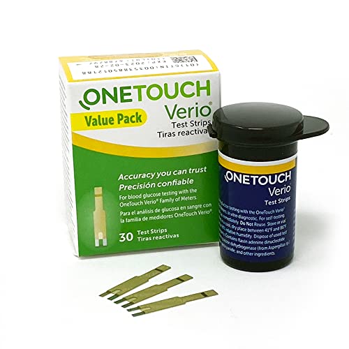 OneTouch Verio Test Strips for Diabetes - 30 Count | Diabetic Test Strips for...
