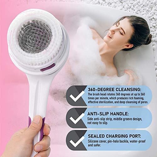 Electric Body Brush Electric Massaging Bath Silicon Body Scrubber Waterproof ...