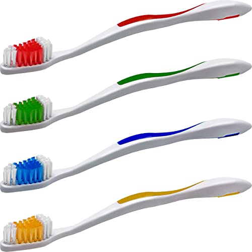 100 Pack Toothbrush Standard Classic Medium Soft Toothbrush Bulk Individually...