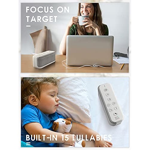 Sleep Sound Machine for Sleeping Adults & Baby, Portable White Noise Machine ...