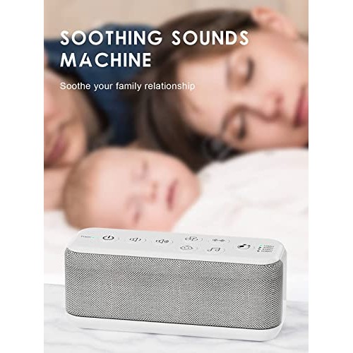 Sleep Sound Machine for Sleeping Adults & Baby, Portable White Noise Machine ...