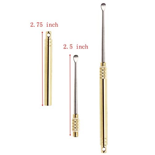 ONLYKXY Ear Wax Removal Tool,Folding Type Titanium Alloy Ear-Pick Cleaner Por...