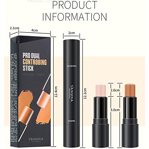 ONLYOILY Contour Stick,Concealer Contour Highlighter Stick,Cruelty Free Makeu...