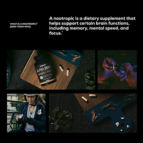 ONNIT Alpha Brain (30ct) - Premium Nootropic Brain Supplement - Focus, Concen...
