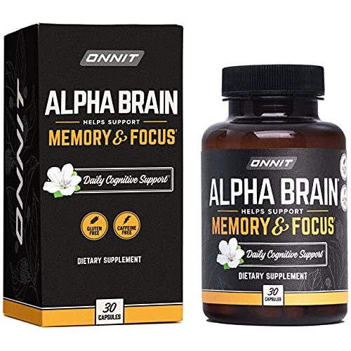 ONNIT Alpha Brain (30ct) - Premium Nootropic Brain Supplement - Focus, Concen...