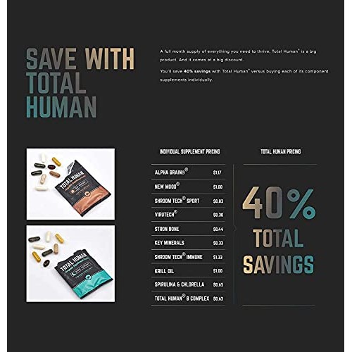 ONNIT Total Human - Daily Vitamin Packs for Men & Women (60 Pack) - 10x Your ...