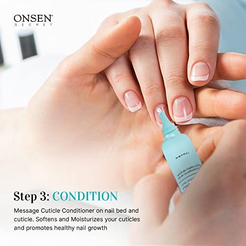 Onsen Secret Japanese Nail Buffer and Shine Kit - Professional Nail File, 3-W...