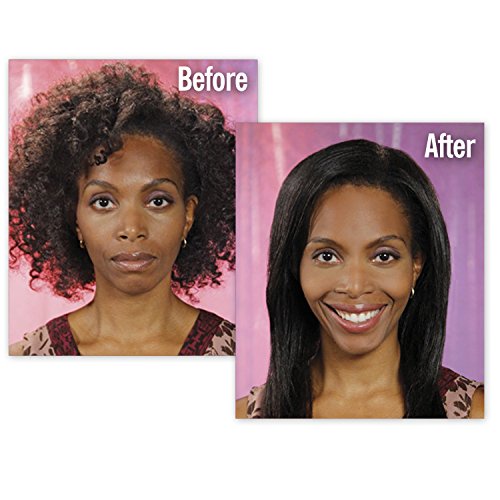 Simply Straight Ceramic Hair Straightening Brush, Black/Pink