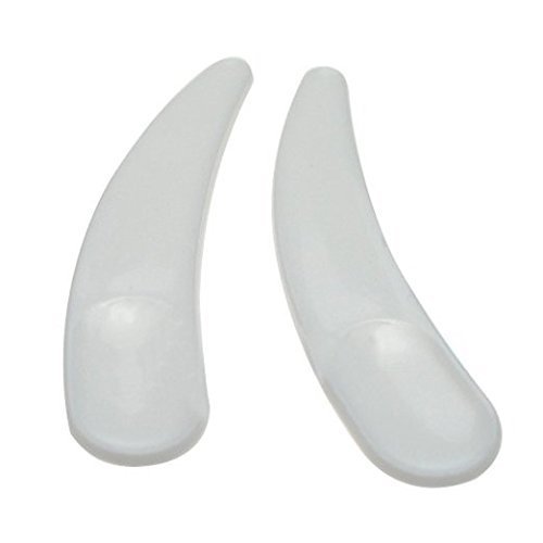 Onwon 100 PCS Mini Curved Cosmetic Scoop Makeup Mask Plastic Spoon (White)