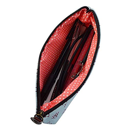 Onwon 4 Pieces Makeup Bag/Travel Cosmetic Pouch Handbag Canvas Countryside Fl...