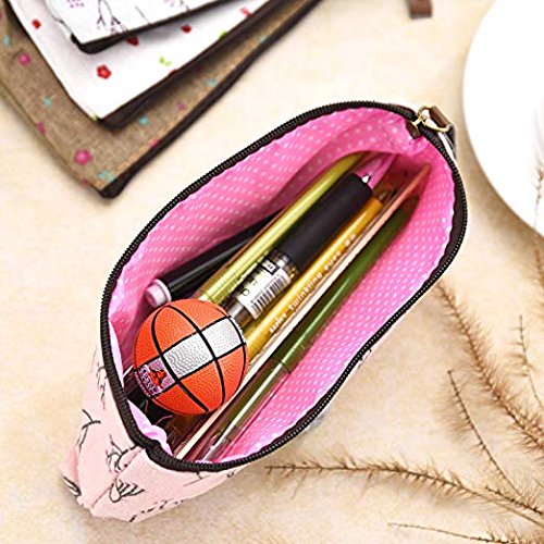 Onwon 4 Pieces Makeup Bag/Travel Cosmetic Pouch Handbag Canvas Countryside Fl...