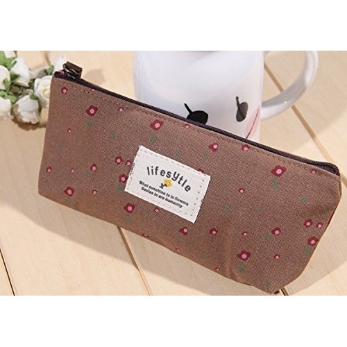 Onwon 4 Pieces Makeup Bag/Travel Cosmetic Pouch Handbag Canvas Countryside Fl...