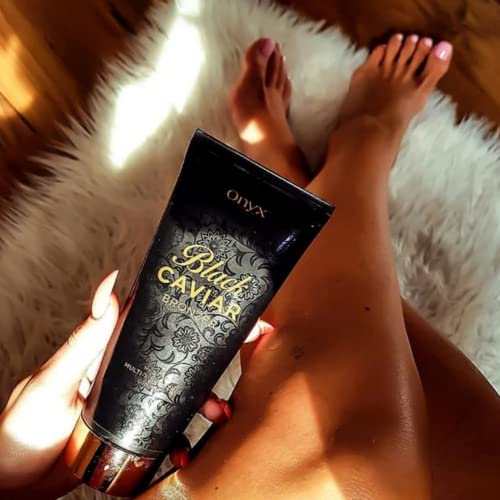 Onyx Black Caviar Dark Tanning Lotion - Black Bronzer & Tan Enhancer - Insane...