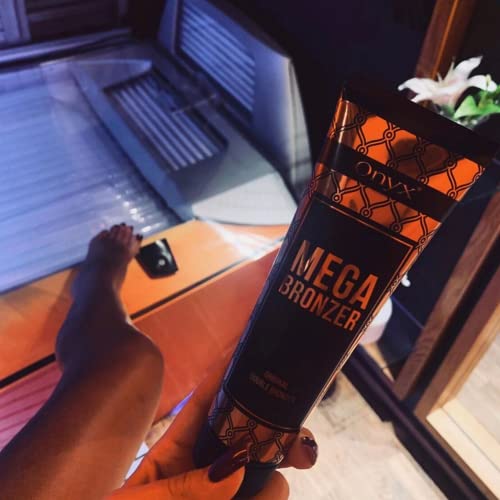 Onyx Mega Bronzer Double Bronzing Tanning Lotion for Tanning Beds - White Bro...