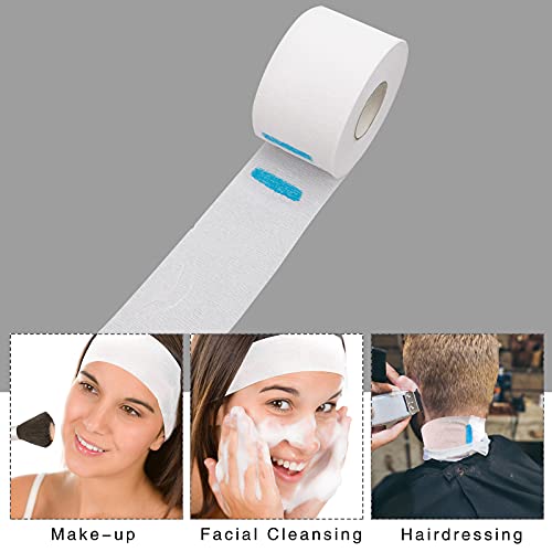 Barber Neck Strips 5 Rolls, ooloveminso Barber Stretchy Paper Disposable Hair...