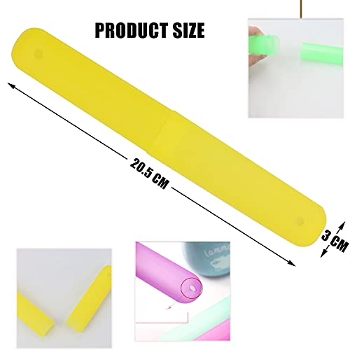 Oomcu Pack of 7 Travel Toothbrush Case Holder, 7 Color Plastic Toothbrush Cas...
