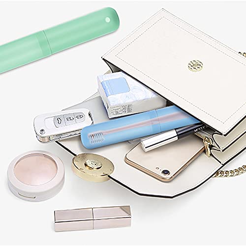 Oomcu Pack of 7 Travel Toothbrush Case Holder, 7 Color Plastic Toothbrush Cas...