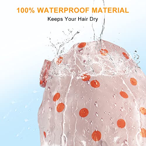 2 pieces of Shower Cap, Improved Design High-Quality Shower Cap for Women, Li...
