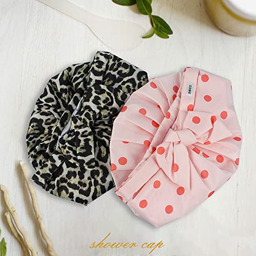 2 pieces of Shower Cap, Improved Design High-Quality Shower Cap for Women, Li...
