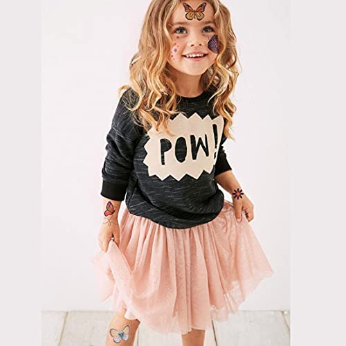 Ooopsiun Glitter Butterfly Temporary Tattoos for Girls -12 Sheets Butterfly P...