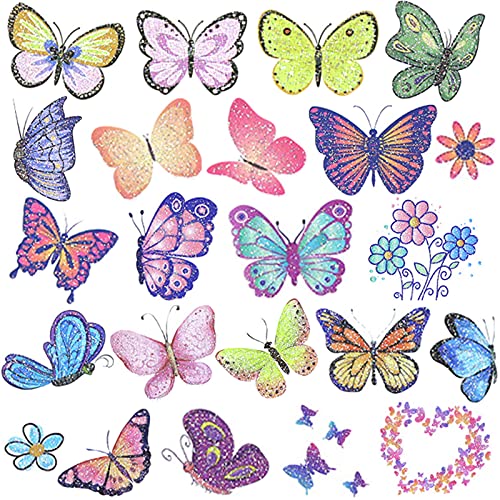 Ooopsiun Glitter Butterfly Temporary Tattoos for Girls -12 Sheets Butterfly P...