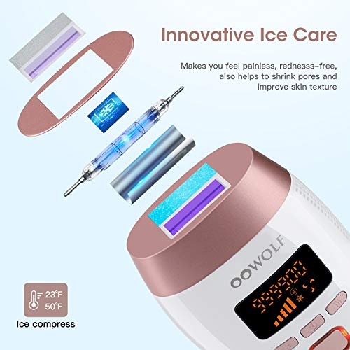 IPL Hair Removal for Women Permanent Painless OOWOLF Ice Hair Removal at Home...