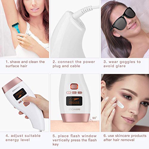 IPL Hair Removal for Women Permanent Painless OOWOLF Ice Hair Removal at Home...
