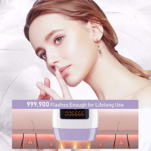 IPL Hair Removal Set, 8 Pcs, OOWOLF Updated 999,900 Flashes Permanent Painles...