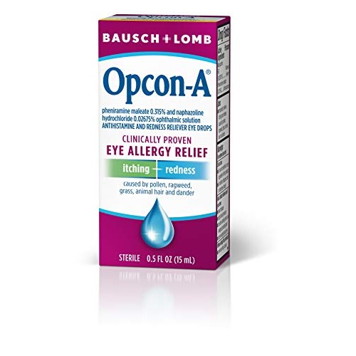 Allergy Eye Drops by Bausch & Lomb, for Itch & Redness Relief, 0.5 Fl. Oz (Pa...