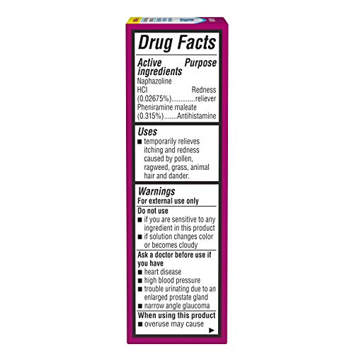 Allergy Eye Drops by Bausch & Lomb, for Itch & Redness Relief, 0.5 Fl. Oz (Pa...