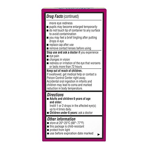 Allergy Eye Drops by Bausch & Lomb, for Itch & Redness Relief, 0.5 Fl. Oz (Pa...