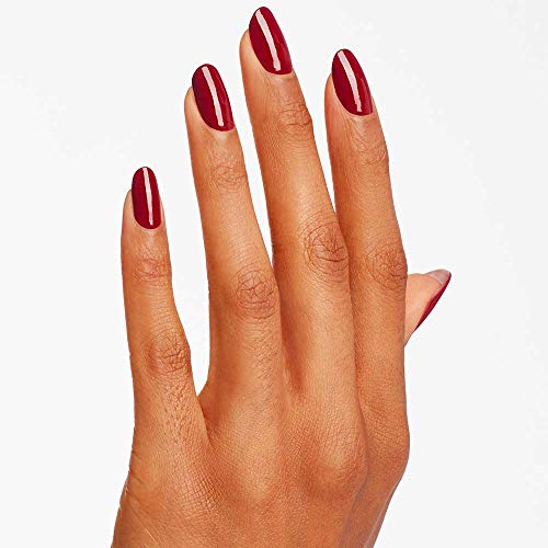 OPI Nail Lacquer, Malaga Wine, Red Nail Polish, 0.5 fl oz