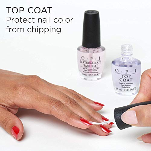 OPI Nail Polish Top Coat, Protective High-Gloss Shine, 0.5 Fl Oz, OPI Nail Po...
