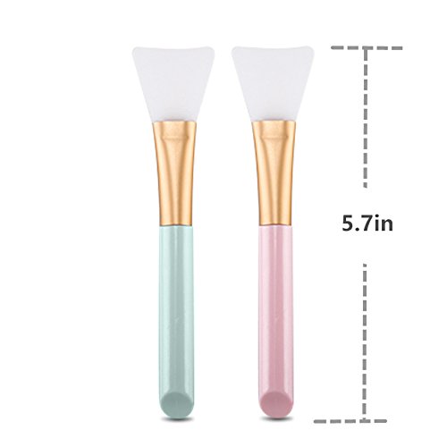 2 PCS Silicone Face Mask Brush,Mask Beauty Tool Soft Silicone Facial Mud Mask...