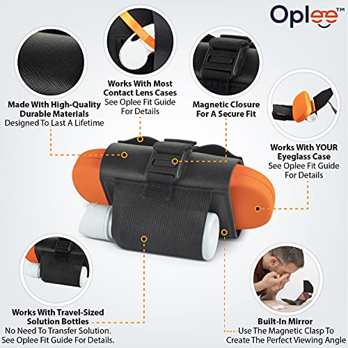 Oplee™ Travel Contact Lens Case, Portable Design with Built-in Mirror (Travel...
